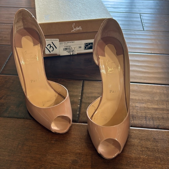 Christian Loubotin Demi You peep toe red bottom heels size 39, Authentic! - Picture 5 of 15